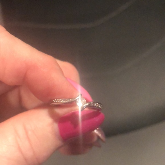 Size 7 Sterling Silver Tension Set Moissanite Channel set Diamonds Sparkly - Picture 4 of 14